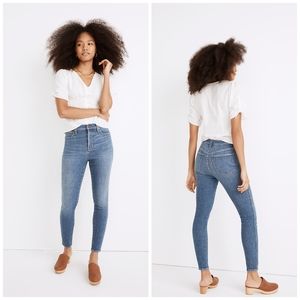 Madewell 10" High-Rise Skinny Crop Jeans in Bradfield Wash Sz 32